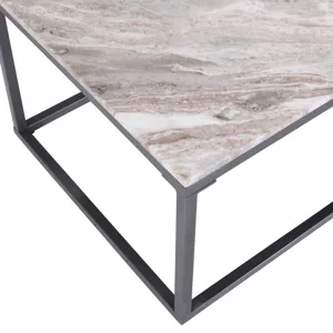 Wynn 48\" Modern Luxe Solid Marble Coffee Table