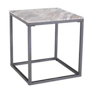 Wynn Modern Luxe Solid Marble Square End Table
