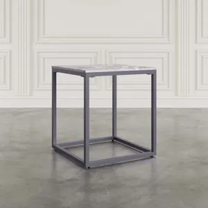 Wynn Modern Luxe Solid Marble Square End Table