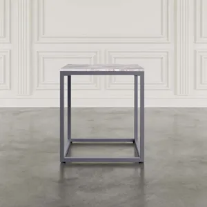 Wynn Modern Luxe Solid Marble Square End Table