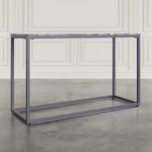 Wynn 50\" Modern Luxe Solid Marble Sofa Console Table