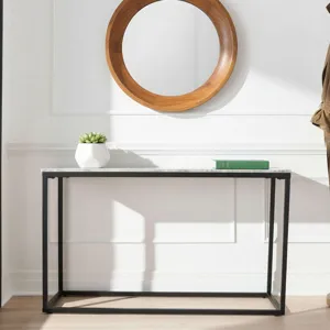 Wynn 50\" Modern Luxe Solid Marble Sofa Console Table