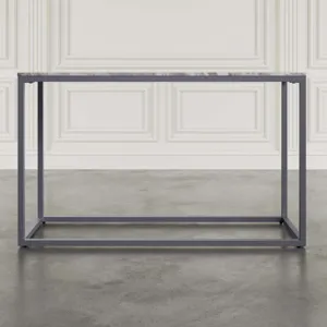 Wynn 50\" Modern Luxe Solid Marble Sofa Console Table