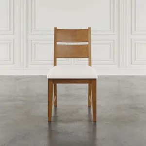 Sierrafina Modern Rustic Ladderback Upholstered Dining Chairs Set Of 2