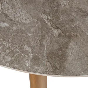 Sierrafina Modern Rustic 47-Inch Round Sintered Stone Dining Table
