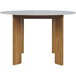 Sierrafina Modern Rustic 47-Inch Round Sintered Stone Dining Table