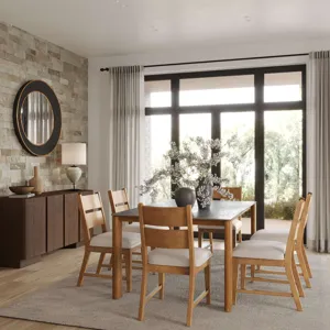 Sierrafina Modern Rustic Upholstered Dining Chairs Set Of 2