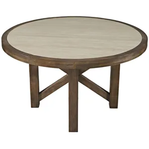 Sierrafina Modern Rustic 52-Inch Round Sintered Stone Dining Table
