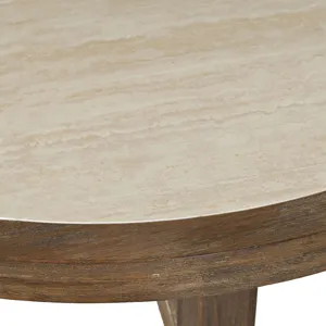 Sierrafina Modern Rustic 52-Inch Round Sintered Stone Dining Table