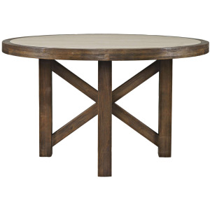 Sierrafina Modern Rustic 52-Inch Round Sintered Stone Dining Table