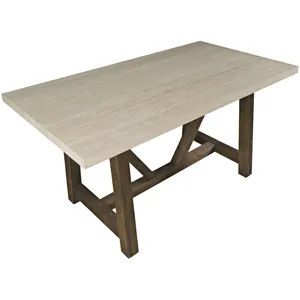 Sierrafina Modern Rustic 72-Inch Sintered Stone Trestle Counter Height Dining Table
