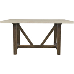 Sierrafina Modern Rustic 72-Inch Sintered Stone Trestle Counter Height Dining Table