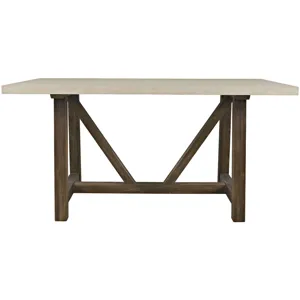 Sierrafina Modern Rustic 72-Inch Sintered Stone Trestle Counter Height Dining Table