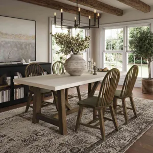 Sierrafina Modern Rustic Hoop-Back Dining Chairs Set Of 2