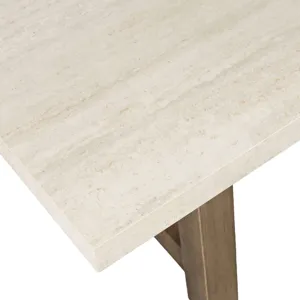 Sierrafina Modern Rustic 87-Inch Sintered Stone Trestle Dining Table