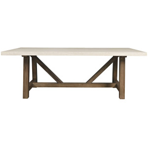 Sierrafina Modern Rustic 87-Inch Sintered Stone Trestle Dining Table