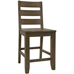 Sierrafina Modern Rustic Rung-Back Counter Barstools Set Of 2