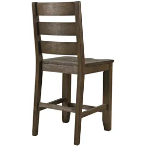 Sierrafina Modern Rustic Rung-Back Counter Barstools Set Of 2