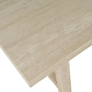 Sierrafina Modern Rustic 72-Inch Sintered Stone Trestle Counter Height Dining Table