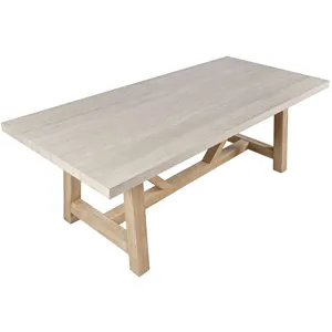 Sierrafina Modern Rustic 87-Inch Sintered Stone Trestle Dining Table