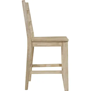 Sierrafina Modern Rustic Rung-Back Counter Barstools Set Of 2
