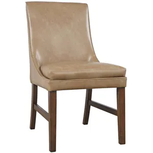 Carsons Modern Transitional Faux Leather Upholstered Dining Chair Set Of 2