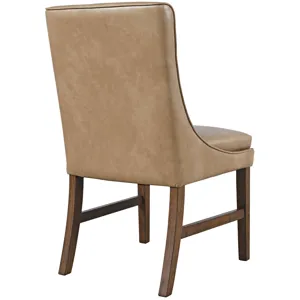 Carsons Modern Transitional Faux Leather Upholstered Dining Chair Set Of 2