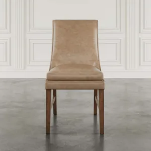 Carsons Modern Transitional Faux Leather Upholstered Dining Chair Set Of 2