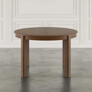 Carsons Modern Transitional 65 Inch Round To Oval Extension Dining Table