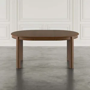 Carsons Modern Transitional 65 Inch Round To Oval Extension Dining Table