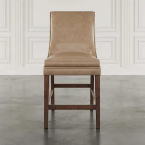 Carsons Modern Transitional Faux Leather Upholstered Counter Barstool Set Of 2