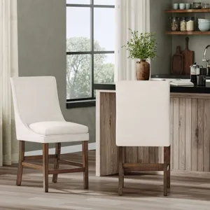 Carsons Modern Transitional Upholstered Counter Barstool Set Of 2