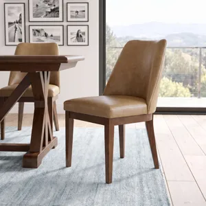 Ruston Modern Faux Leather Dining Chair Set Of 2