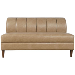 Ruston Modern Banquette Faux Leather Sectional Three Seat Bench