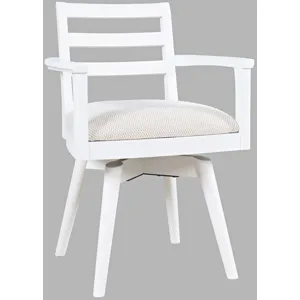 Axis Mid-Century Modern 5-Piece Round Ladderback Swivel Dining Set