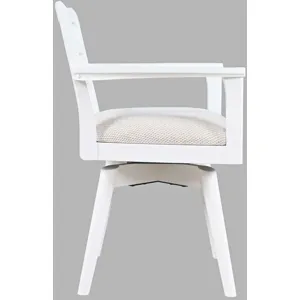 Axis Mid-Century Modern 5-Piece Round Ladderback Swivel Dining Set