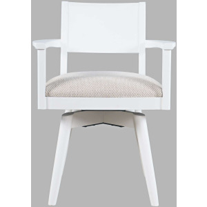 Axis Mid-Century Modern Upholstered Swivel Panel Dining Chairs Set Of 2