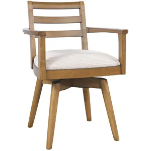 Axis Mid-Century Modern 5-Piece Round Ladderback Swivel Dining Set