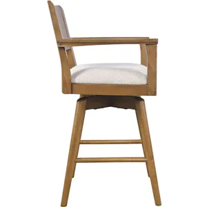 Axis Mid-Century Modern Upholstered Swivel Panel Dining Chairs Set Of 2