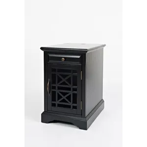 TS Chairside Table w/ PWR, Black