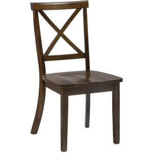 Taylor Cherry X Back Chair w/Wood Seat