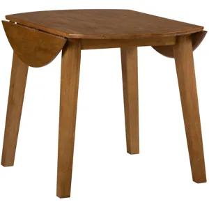 Simplicity 3-Piece Solid Wood Drop-Leaf Extension Dining Set With X-Back Chairs