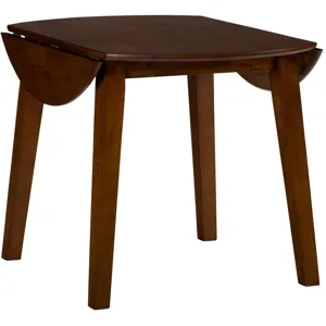 Simplicity 3-Piece Solid Wood Drop-Leaf Extension Dining Set With X-Back Chairs