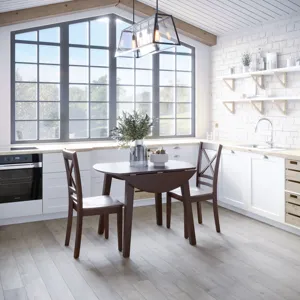 Simplicity Solid Wood Classic Round Drop-Leaf Table