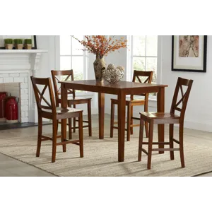 Simplicity Solid Wood Classic 54\" Counter Height Dining Table