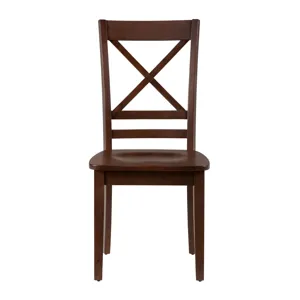 Simplicity Solid Wood Classic Cross-Back Dining Chair(Set Of 2)
