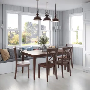 Simplicity Solid Wood Classic Cross-Back Dining Chair(Set Of 2)