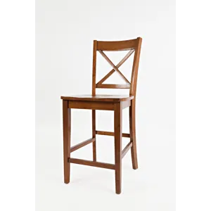 Simplicity Solid Wood Classic X-Back Counter Stool(Set Of 2)