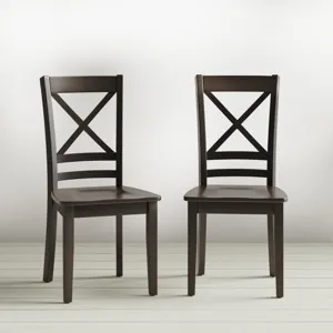 Simplicity Solid Wood Classic Cross-Back Dining Chair(Set Of 2)