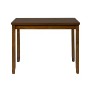 Rustic Brown Counter Height Table And Four Faux Leather Stools Warm Brown